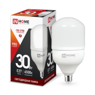 Лампа светодиодная LED-HP-PRO 30Вт 230В Е27 6500К 2700Лм IN HOME