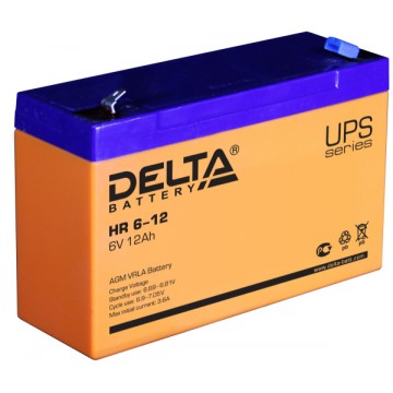 Delta HR 6-12 6V 12Ah 151x50x100mm