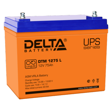 Delta DTM 1275 L 12V 75Ah 258x166x215mm